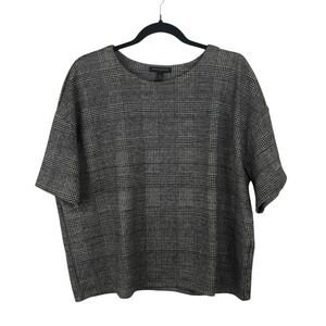 Banana Republic Womens Glen Plaid Top XL Office Business Career Professional